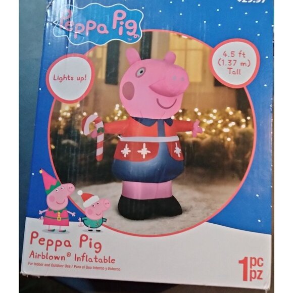 Peppa Pig Inflatable Outdoor Yard Display Christmas Light Hasbro - Picture 3 of 9